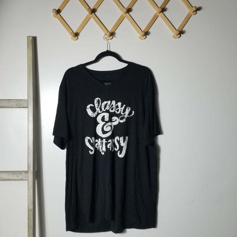 NWOT TEXAS TRUE THREADS WOMEN'S BLACK GRAPHIC T-SHIRT WITH WHITE PRINT SIZE 2XL